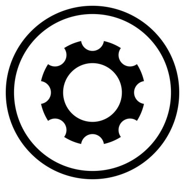 Vites düz vektör yuvarlak simge