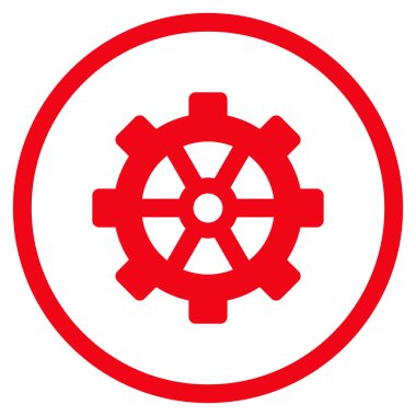 Vites düz vektör yuvarlak simge