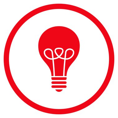 Lamba ampul düz vektör yuvarlak simge