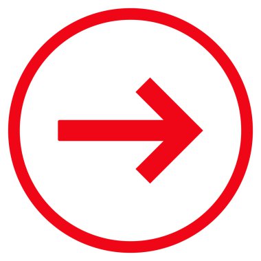 Sağ Ok Düz Vektör Yuvarlak Simge