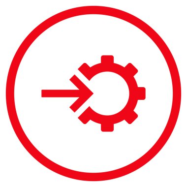 COG Tümleştirme düz vektör yuvarlak simge