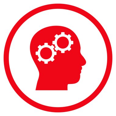 Beyin ayarları vektör yuvarlak simge düz