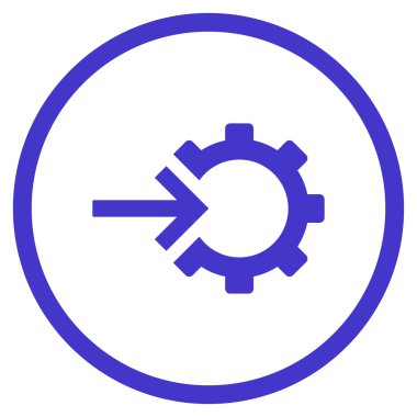 COG Tümleştirme düz vektör yuvarlak simge