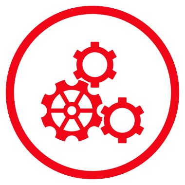 Motor Elemanları Düz Vektör Yuvarlak Simge