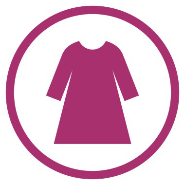 Lady Elbise Düz Vektör Yuvarlak Simge