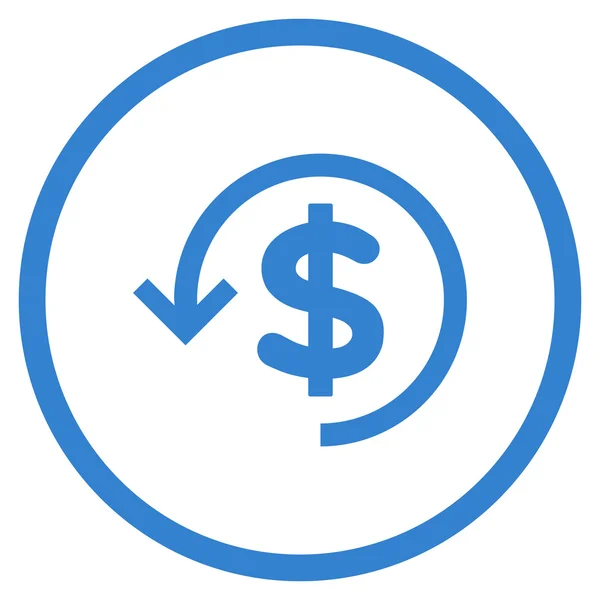 Restitutie plat vector afgerond pictogram — Stockvector