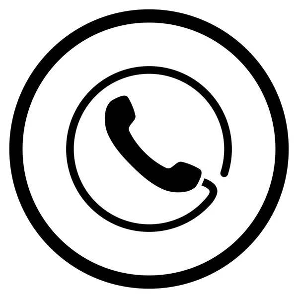 Telefon flacher Vektor rundes Symbol — Stockvektor