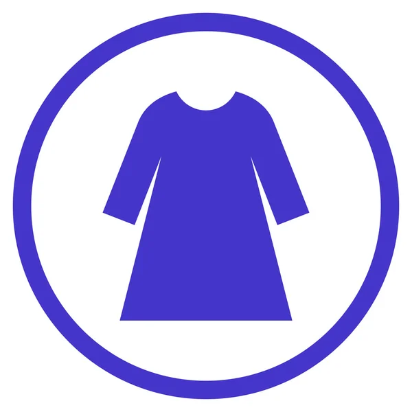 Vestido Feminino Flat Vector Arredondado Ícone — Vetor de Stock