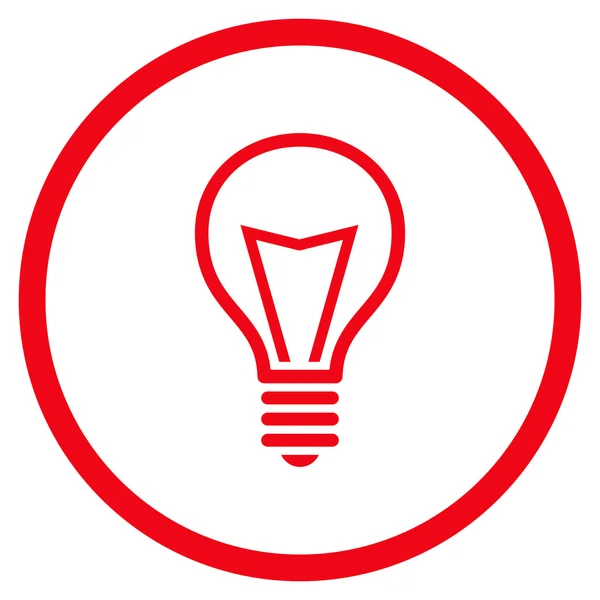 Ampoule à lampe Vecteur plat rond Icône — Image vectorielle