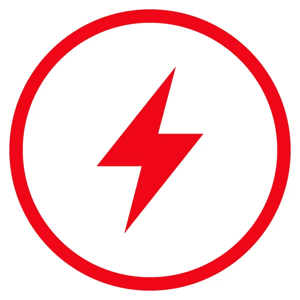 Elektrik Strike düz vektör yuvarlak simgesini — Stok Vektör