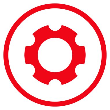 Vites düz vektör yuvarlak simge