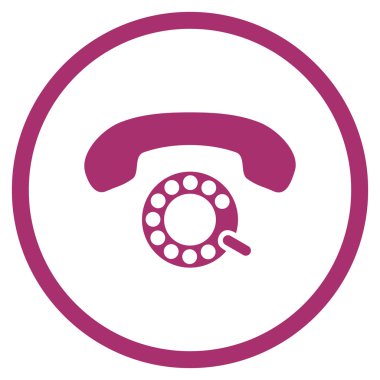 Darbeli aramayı düz vektör yuvarlak simge