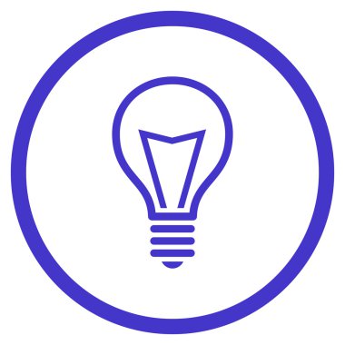 Lamba ampul düz vektör yuvarlak simge