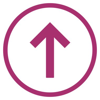 Yukarı ok simgesi düz vektör yuvarlak