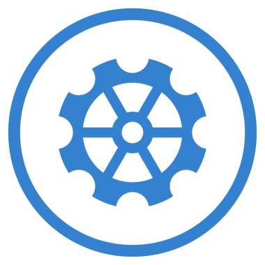 Vites düz vektör yuvarlak simge