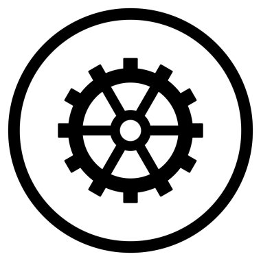 Vites düz vektör yuvarlak simge