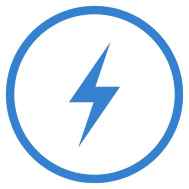 Elektrik düz vektör yuvarlak simge