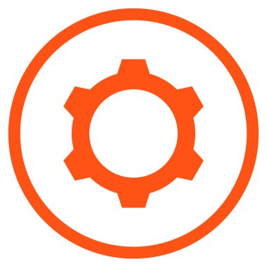 Vites düz vektör yuvarlak simge