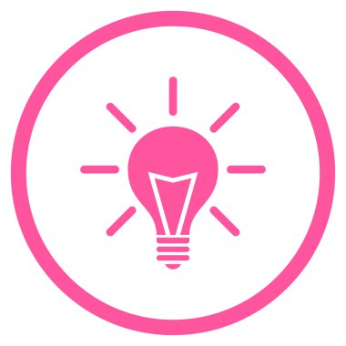 Elektrik Işık Düz Vektör Yuvarlak Simge