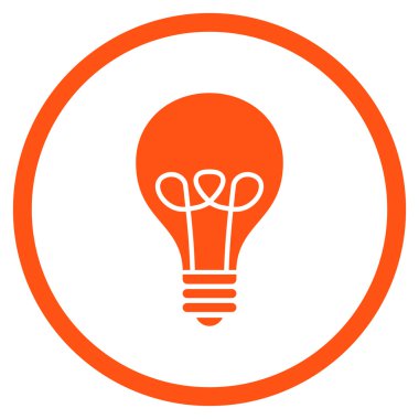 Lamba ampul düz vektör yuvarlak simge