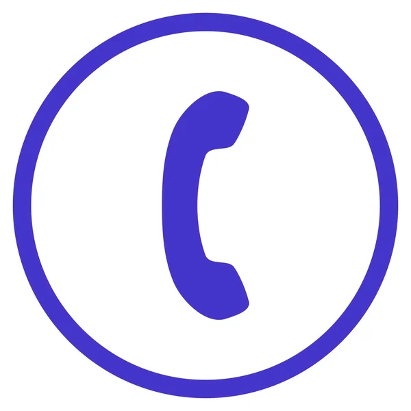 Telefon Empfänger flacher Vektor abgerundetes Symbol — Stockvektor
