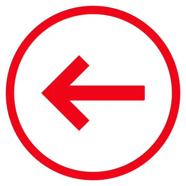 Šipka vlevo plochý vektor zaoblené ikona — Stockový vektor