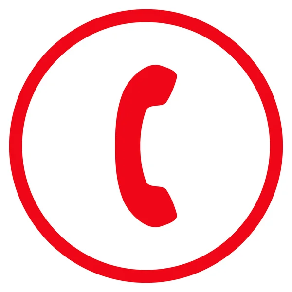 Telefon Empfänger flacher Vektor abgerundetes Symbol — Stockvektor