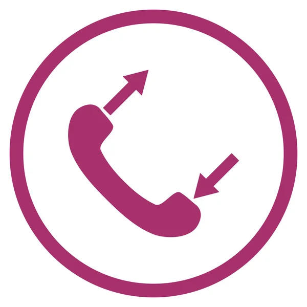 Telefon mluvící zaoblený plochý vektorové ikony — Stockový vektor