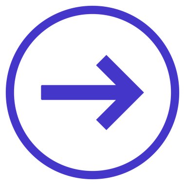 Sağ Ok Düz Vektör Yuvarlak Simge