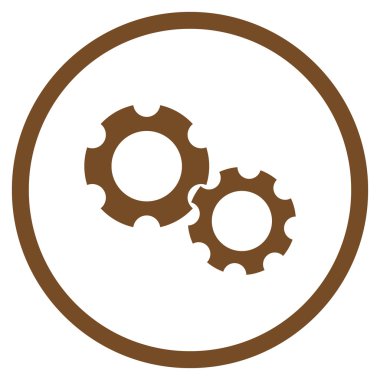 Config Düz Vektör Yuvarlak Simge