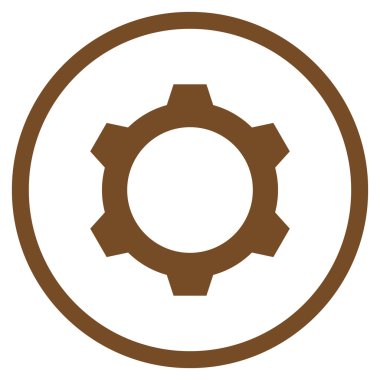 Vites düz vektör yuvarlak simge