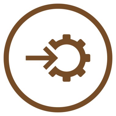 COG Tümleştirme düz vektör yuvarlak simge