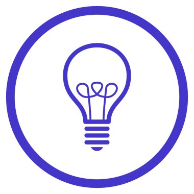 Lamba ampul düz vektör yuvarlak simge