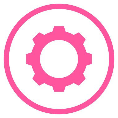 Vites düz vektör yuvarlak simge