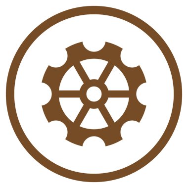 Vites düz vektör yuvarlak simge