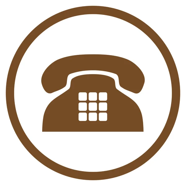Tone telefone plana vetor arredondado ícone — Vetor de Stock