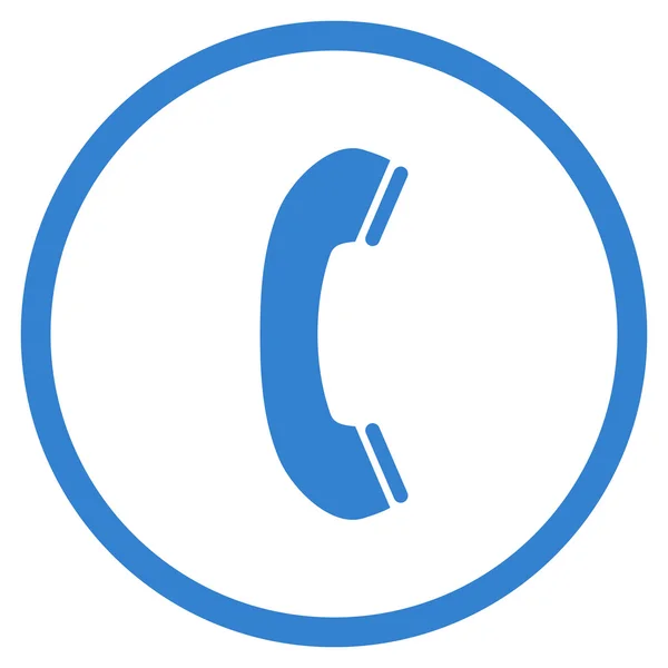 Receptor de telefone Flat Vector Rounded Icon — Vetor de Stock