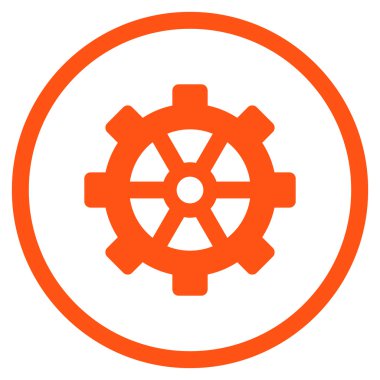 Vites düz vektör yuvarlak simge