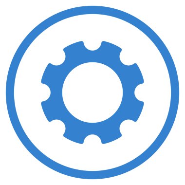 Vites düz vektör yuvarlak simge