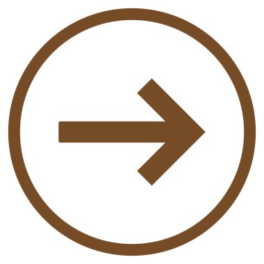 Sağ Ok Düz Vektör Yuvarlak Simge