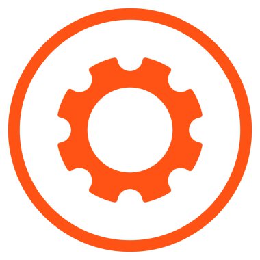 Vites düz vektör yuvarlak simge