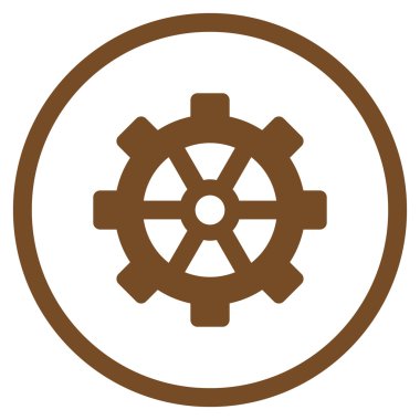 Vites düz vektör yuvarlak simge