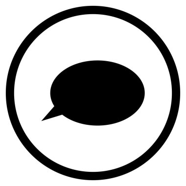 İleti Bulutu Düz Vektör Yuvarlak Simge