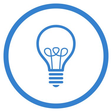 Lamba ampul düz vektör yuvarlak simge