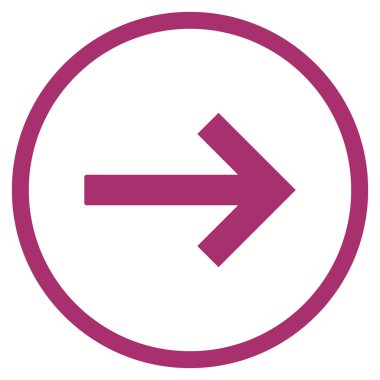 Sağ Ok Düz Vektör Yuvarlak Simge