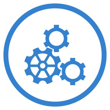 Mekanizması düz vektör yuvarlak simge