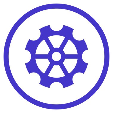 Vites düz vektör yuvarlak simge