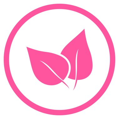 Flora Bitki Düz Vektör Yuvarlak Simge