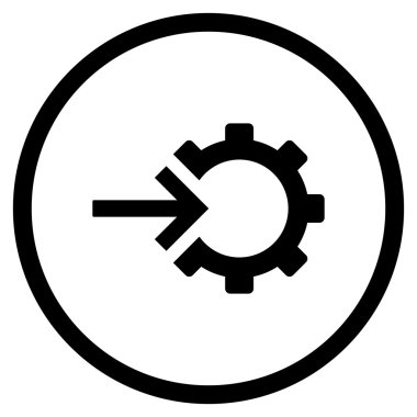 COG Tümleştirme düz vektör yuvarlak simge