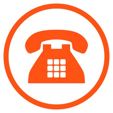 Ton Telefon Düz Vektör Yuvarlak Simge